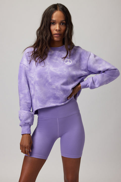 Peace Mazzy Crop Sweatshirt