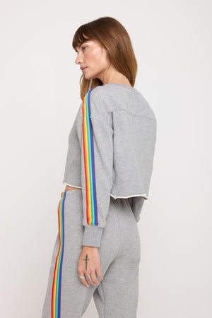 Rainbow Cropped Pullover