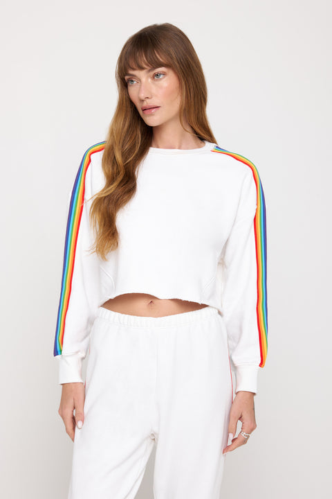 Rainbow Cropped Pullover