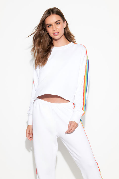 Rainbow Cropped Pullover