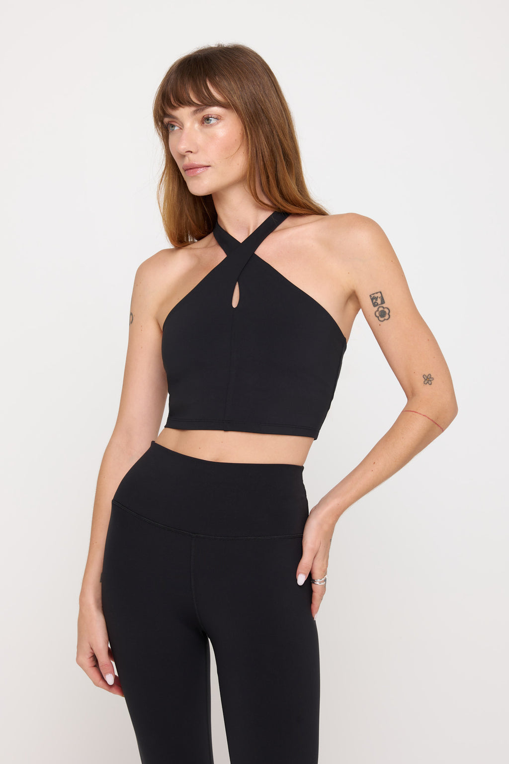 NWOT SIZE M/L Spiritual Gangster Black and Burgundy Heart Crop Top