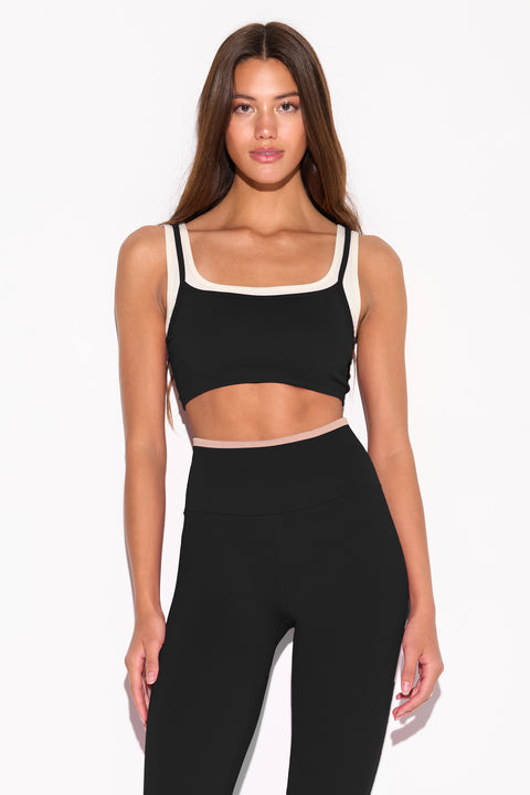 Black Gemini Longline Bra
