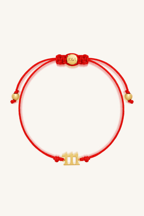 111 Red String Bolo Bracelet