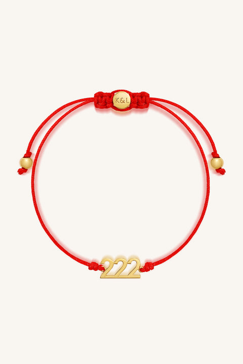 222 Red String Bolo Bracelet