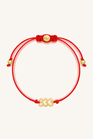 333 Red String Bolo Bracelet