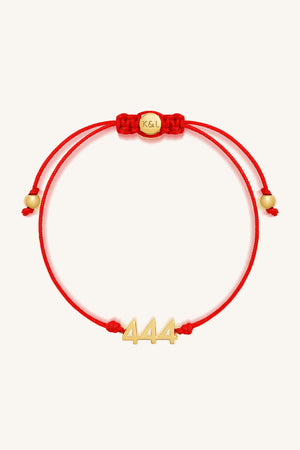 444 Red String Bolo Bracelet