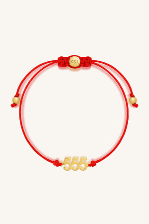 555 Red String Bolo Bracelet