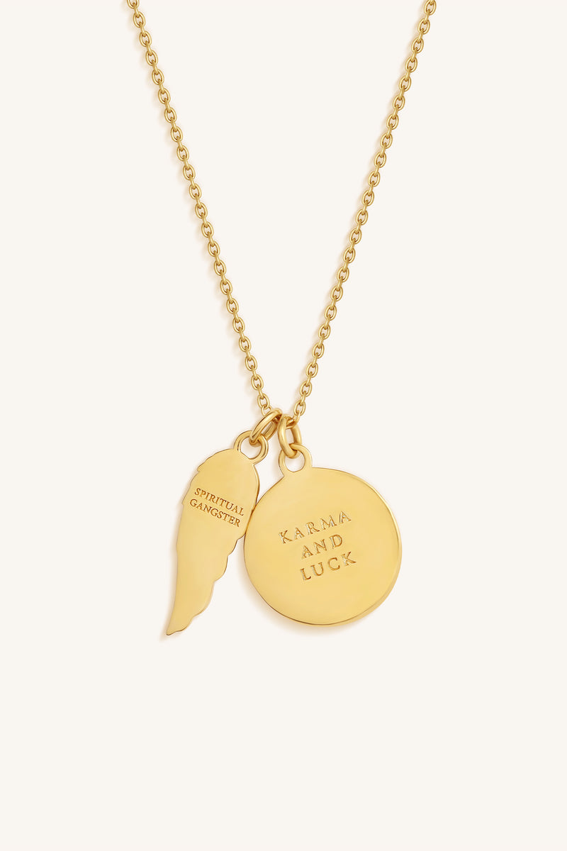 Eye And Wing Chain Necklace