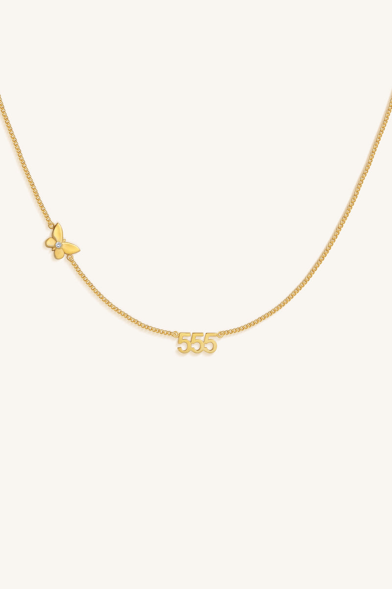 555 Butterfly Necklace