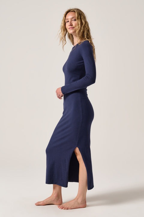 LuxeKnit Celestial Moon Maxi Dress