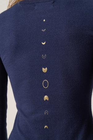 LuxeKnit Celestial Moon Maxi Dress