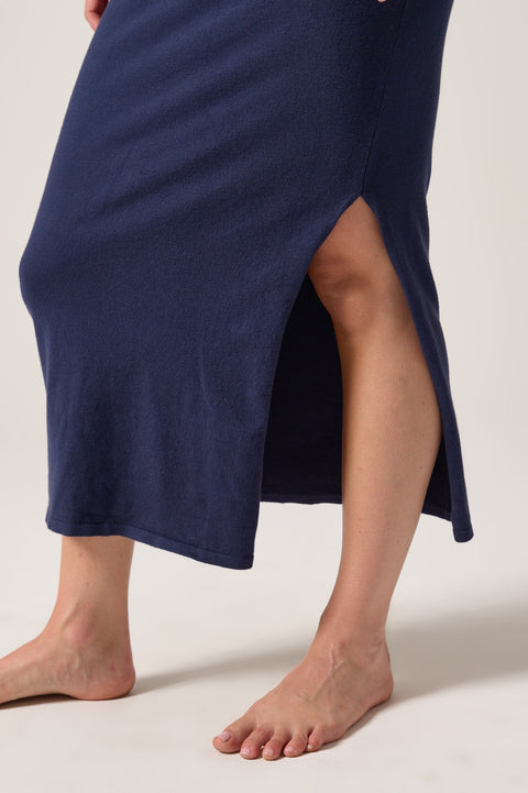 LuxeKnit Celestial Moon Maxi Dress