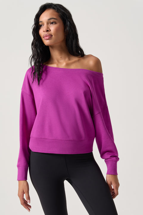 La Vida Off The Shoulder Sweatshirt