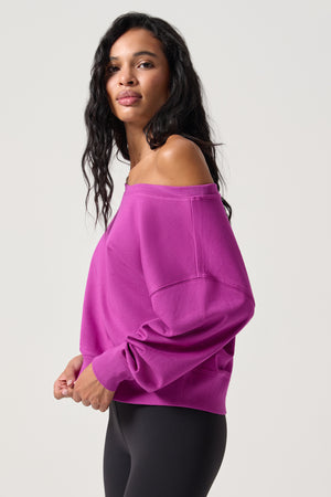 La Vida Off The Shoulder Sweatshirt