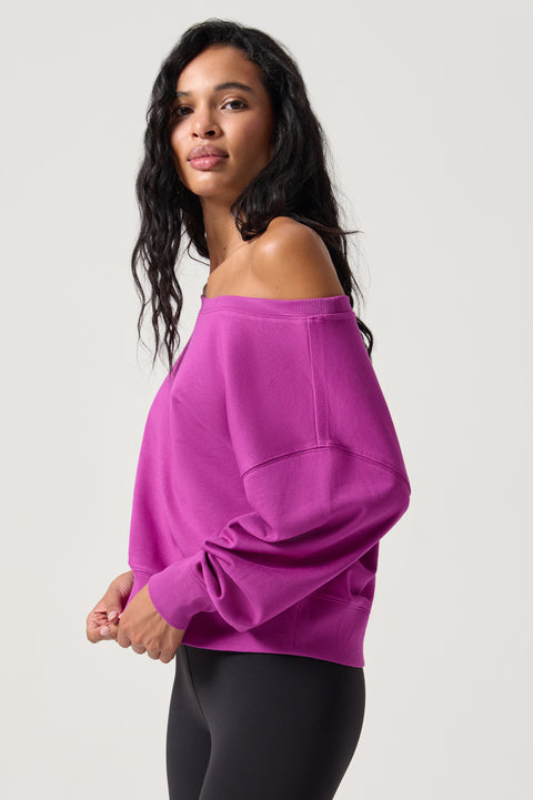 La Vida Off The Shoulder Sweatshirt