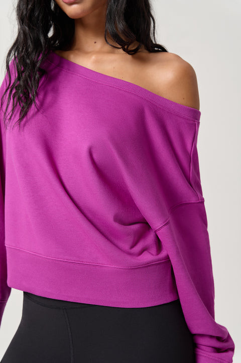 La Vida Off The Shoulder Sweatshirt