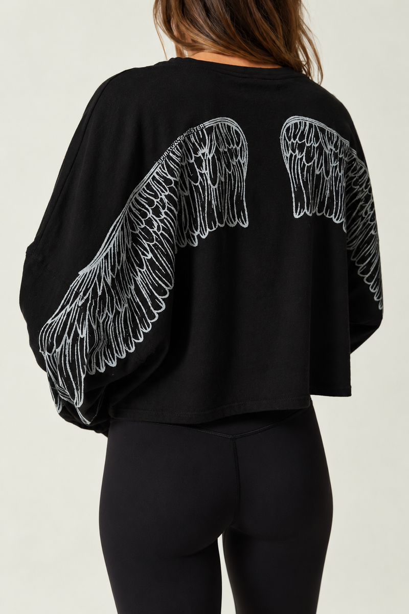Halo Drift Crop Long Sleeve Tee