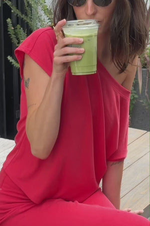 Zen Rib Asha Off The Shoulder Top