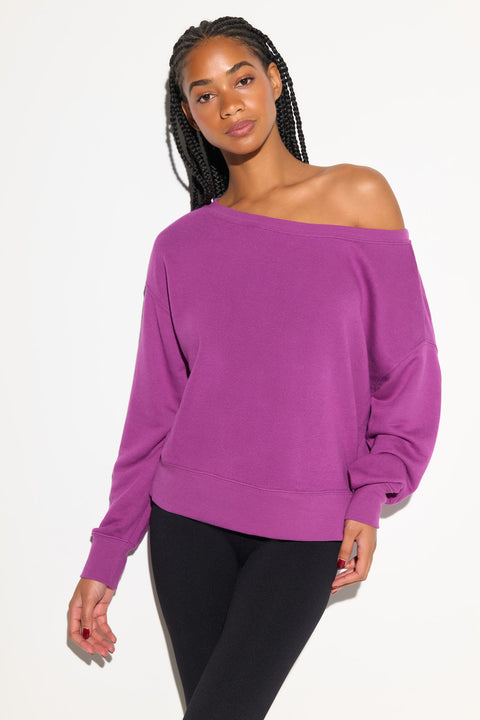 La Vida Off Shoulder Sweatshirt