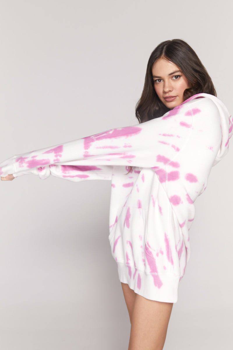 Tie Dye Pullover Hoodie Dress