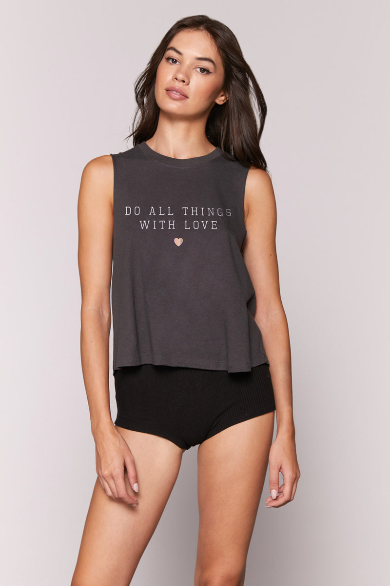 Do All Things with Love Crop Tank