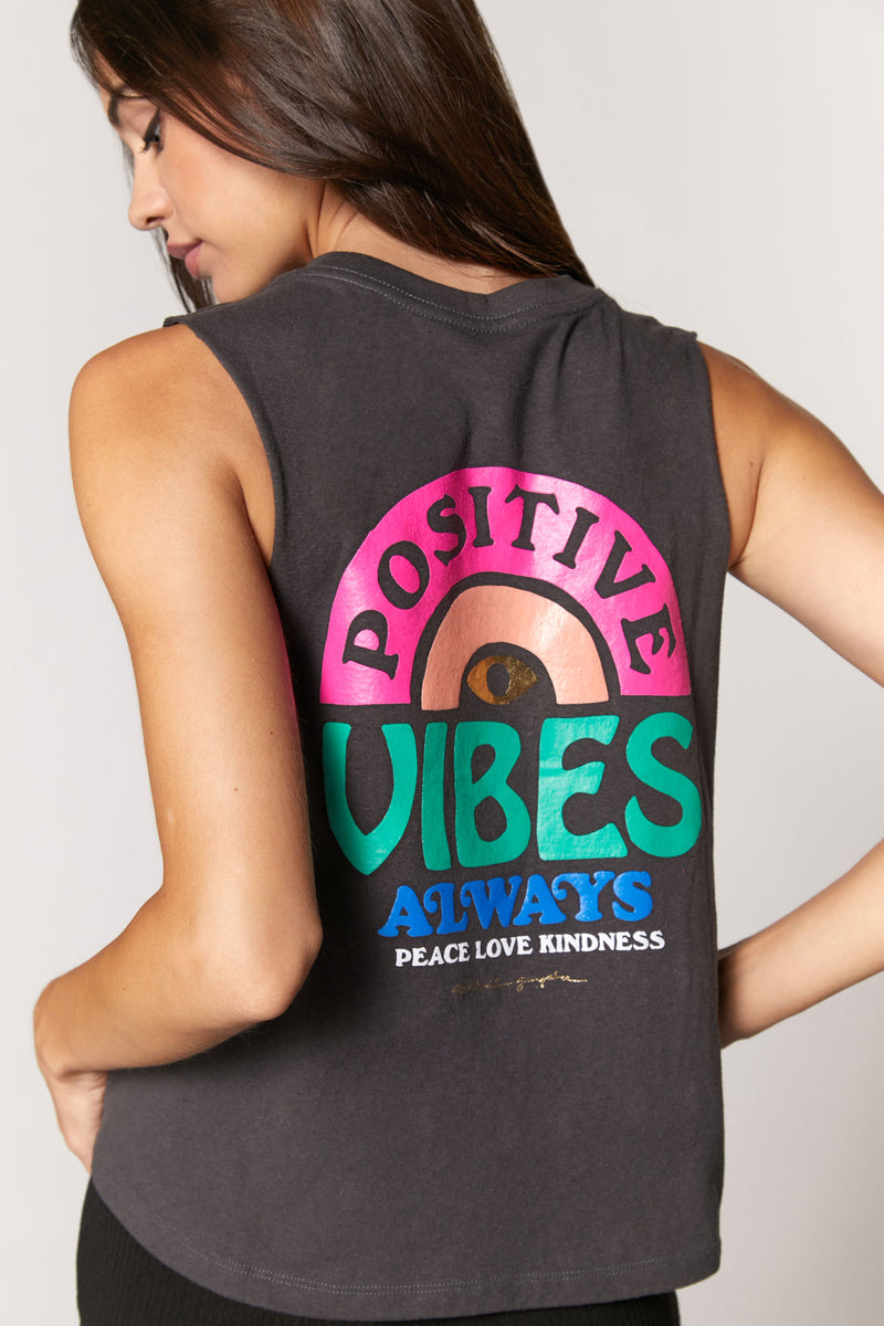 Positive Vibes Crop Tank