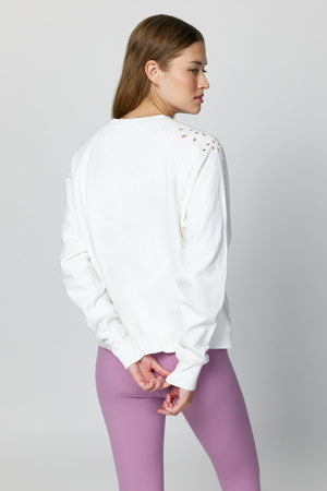 Bridget Eyelet Raglan Pullover